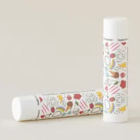 Cute Whimsical Girl Power Doodle Retro Lip Balm