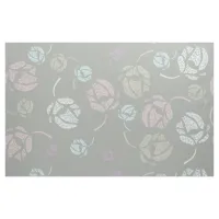 Pastel Stylized Roses Elegant Pattern Fabric