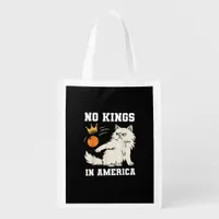 Funny No Kings in America Retro Classic Style Grocery Bag