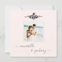 *~* Cherub Rings Bands QR PHOTO AR6 RSVP Wedding Invitation