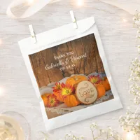 Rustic Pumpkins Fall Barn Wedding Thank You Favor Bag