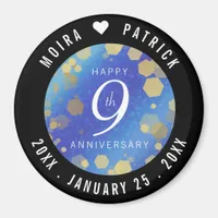 Elegant 9th Lapis Lazuli Wedding Anniversary Magnet