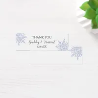 Blue Snowflake Winter Wedding Thank You Favor Tags