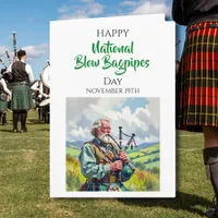Happy National Bagpipes Day | November 19th Card