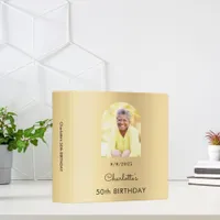 Gold birthday arch photo album 3 ring binder