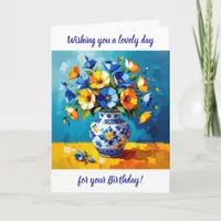 Wishing you a Lovely Birthday | Flowers Card