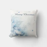 Beautiful Winter Frost Christmas Throw Pillow