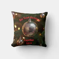 Our First Christmas Together Customizable Throw Pillow