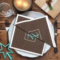 Twinkling Lights Pattern Monogram ID594 Napkins