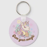 Own Your Magic Unicorn Keychain