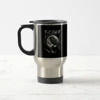 F-Caw-F Raven Moon Gothic Halloween Crow Bird Love Travel Mug