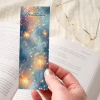 Glowing Floral Sparkle Fantasy Bookmarks