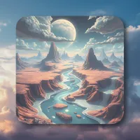 Surreal Ethereal Landscape | Magical World Square Sticker