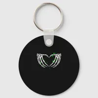 Skeleton Hand Heart Sign Costume Halloween Keychain