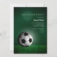 Green Soccer Birthday / Bachelor Party Invitation