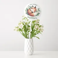 Cute Fox Asleep in Leaves Baby Shower Balloon