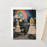 The Funny Surreal Fish Family Postcard