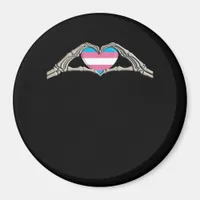 Bone Hands Heart Transgender Goth Minimal Style Magnet