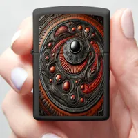 Intricate Alien Symbols Uncovered Zippo Lighter