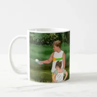 Kids Fishing at the Local Pond Coffee Mug