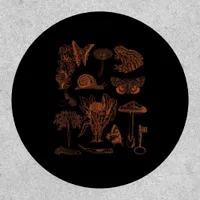 Botanical Art, Frog Fungi Goblincore Aesthetic Cot Patch