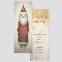 Whimsical Santa Claus Promotional Small Business Bookmarks