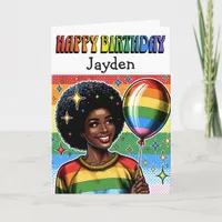 Happy Birthday Personalized LGBTQIA+ Card