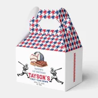 First Year Down Baseball 1st Birthday Party Favor Boxes