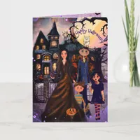 Our Haunted Home Monster Family Halloween  Card
