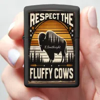 Fluffy Cows, Big Respect: Bison Appreciation Zippo Lighter