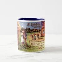 Vintage All Halloween Greeting Couple Two-Tone Coffee Mug