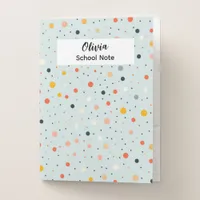 Colorful Dot Back to School Supplies  Pocket Folder