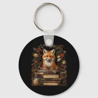 Cottagecore Aesthetic Book Lover Goblincore Retro  Keychain