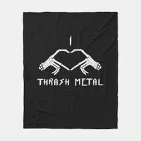 Thrash Skeleton Hands Heart Classic Fleece Blanket
