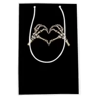 Skeleton Hand Hearts Design Medium Gift Bag