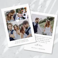 Photo Collage Wedding Thank You Card