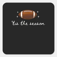 Tis The Season Football  - Retro Football Game Day Square Sticker