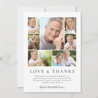 Memorial Tribute Photo Collage Keepsake  Thank You Card