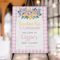 Sunshine Fun and Lemonade Baby Shower Welcome Foam Board