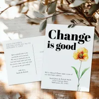 Change Is Good Moving Announcement