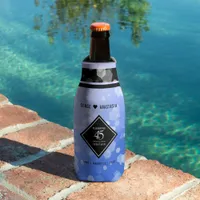 Elegant 45th Sapphire Wedding Anniversary Bottle Cooler