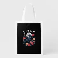 F-Caw-F Crow Gothic Raven Caw Caw For Halloween  Grocery Bag