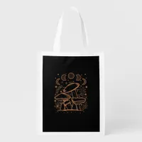 Goblincore Aesthetic Mushroom Fungi Academia Grocery Bag
