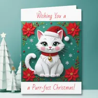 Wishing You a Purr-fect Christmas | Personalized Holiday Card
