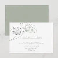 Modern Simple Doodle Flower Sage Green Invitation