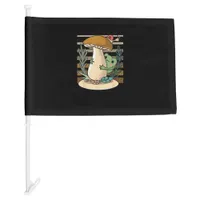 Cottagecore Mushroom Forest Toad Goblincore Mycolo Car Flag