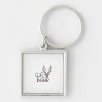 Oh Deer Retro Classic Design  Keychain