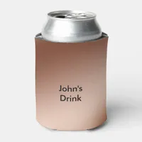 Can Cooler - Peronalized Name on Copper Background