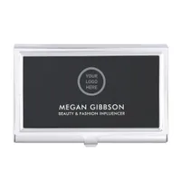 Logo Branded Modern Corporate  Promotional Business Card Case