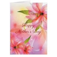 Happy Mother's Day Pink Floral 5x7 Card